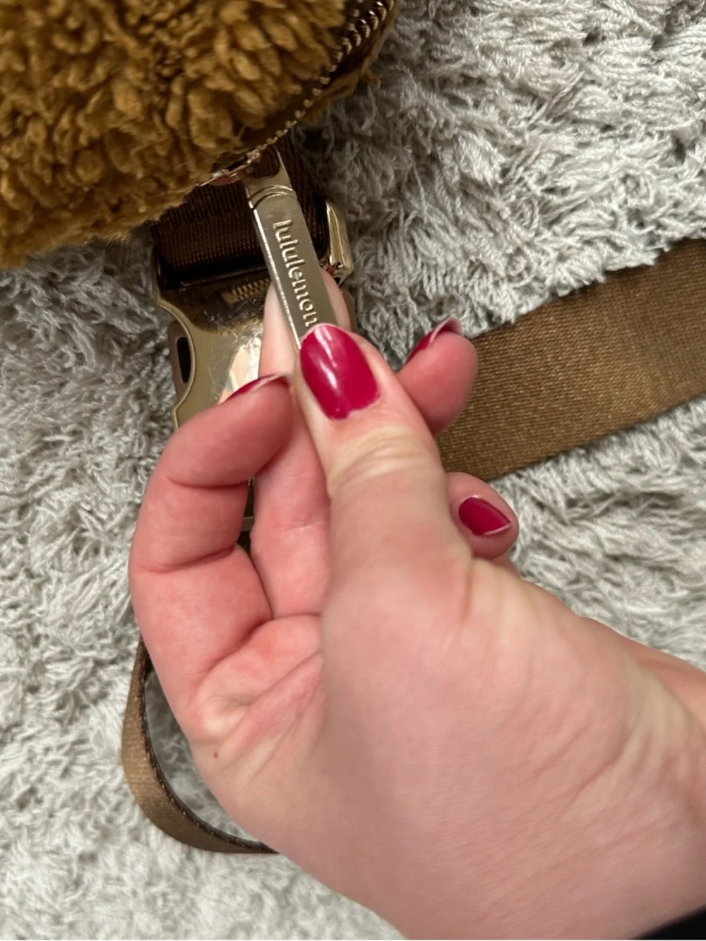 lululemon athletica Brown yellow Sherpa Crossbody Belt Bag belt bag